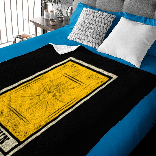 The Sun Tarot Card Shaman Fortune Telling Baby Blankets