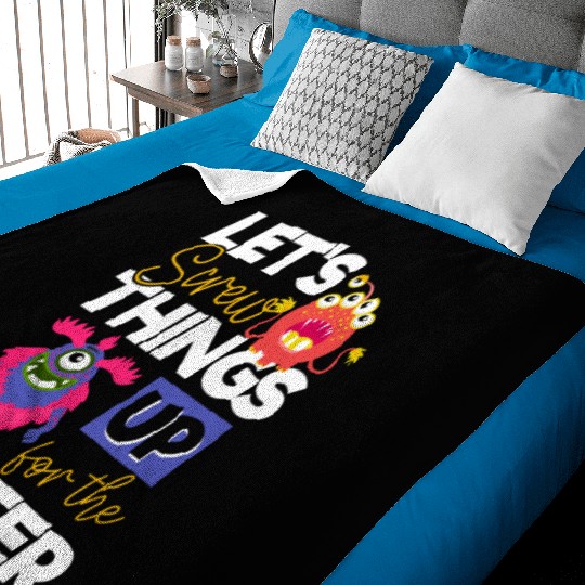 Monster Comic Little Sister Baby Blankets