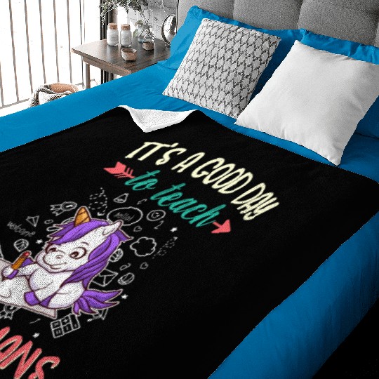 Good Day To Teach Tiny Humans Elementary Teacher Baby Blankets