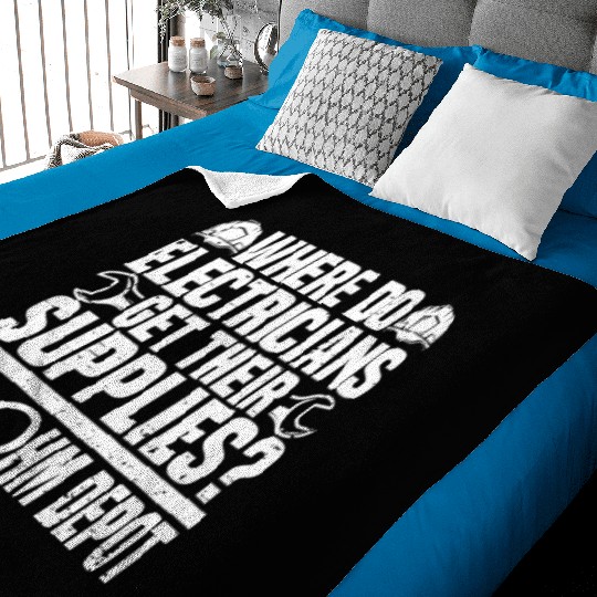 Electrician Electrical Engineer Lineman Baby Blankets