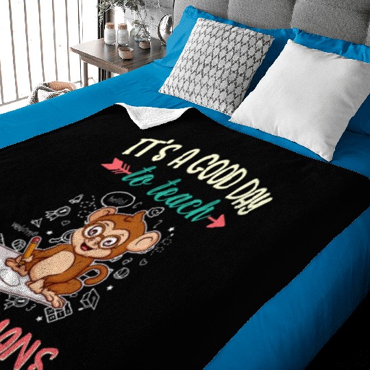 Good Day To Teach Tiny Humans Elementary Teacher Baby Blankets