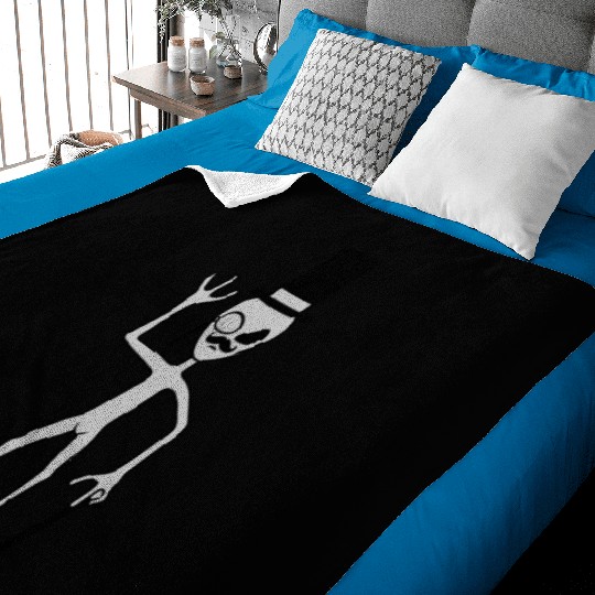 Sir alien waving friendly Baby Blankets