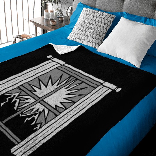sunrise mountains view window Baby Blankets