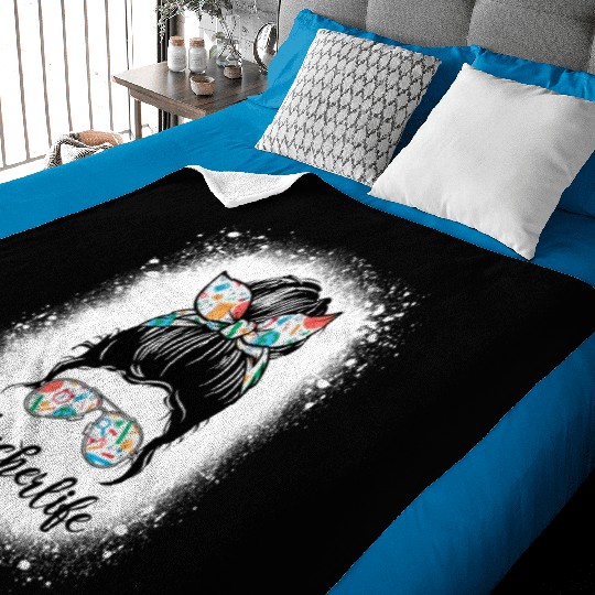 Messy Bun bleached x Teacher Life Baby Blankets