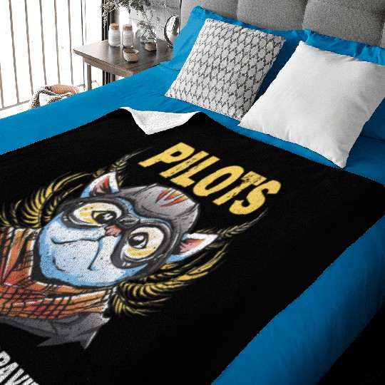 Pilots can defy the gravity airplane aviation Baby Blankets