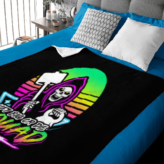 Lift Big Or Die Squad (Gym Reaper) Retro Neon Baby Blankets