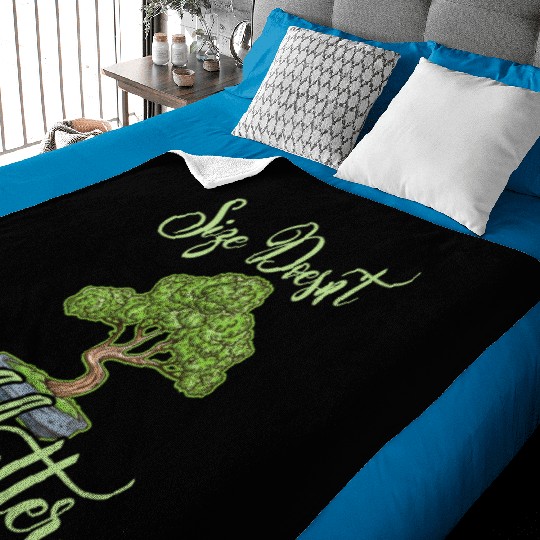 Bonsai Funny Quote Size Doesn't Matter Humor Gift Baby Blankets