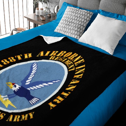 Army 188th Airborne Infantry Regiment SSI X 300 Baby Blankets