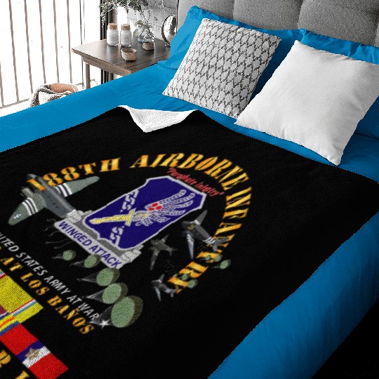 Army 188th Airborne Infantry Raid at Los Baños W J Baby Blankets