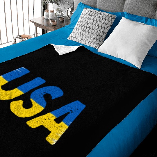 I Stand with Ukraine Ukraine Flag Baby Blankets