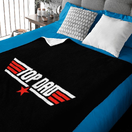 Top Dad Funny Father 80s Father's Day gift Baby Blankets