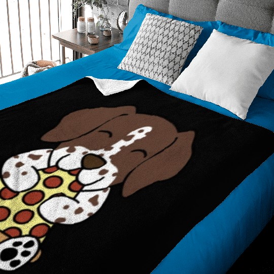 German Shorthaired Pointer Pizza Lover Baby Blankets