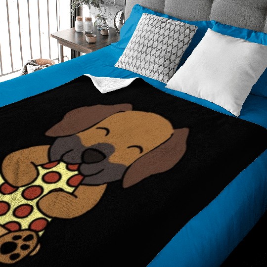 Rhodesian Ridgeback Pizza Lover Baby Blankets