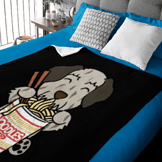 Irish Wolfhound Instant Ramen Noodles Baby Blankets