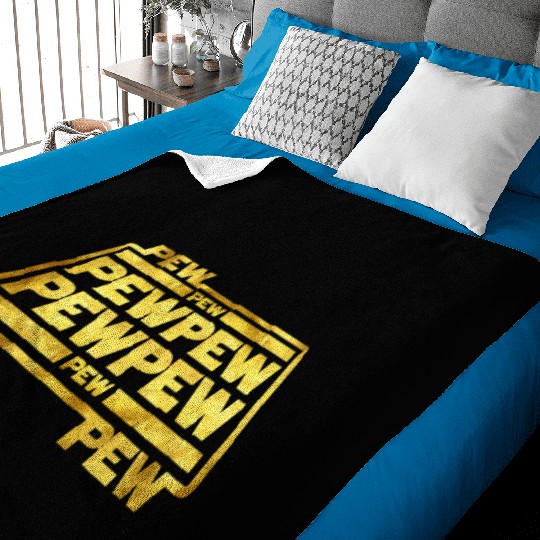 Pew Pew Pew Baby Blankets