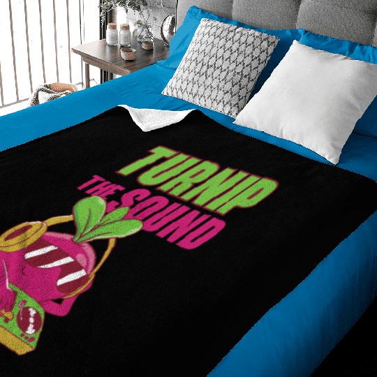 Music Turnip Party Music Lover Vegetable Baby Blankets