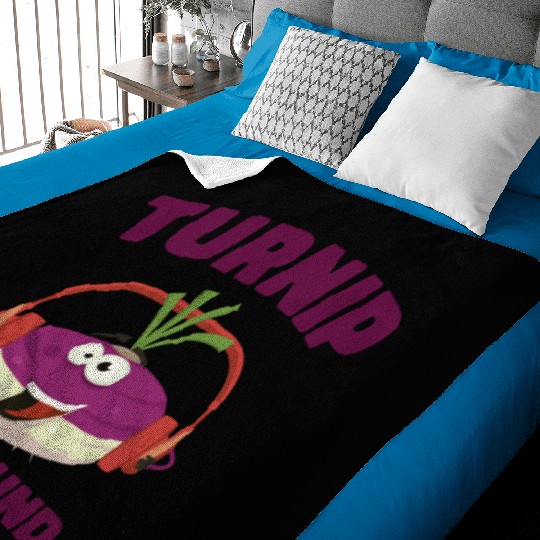 Music Turnip Party Music Lover Vegetable Baby Blankets
