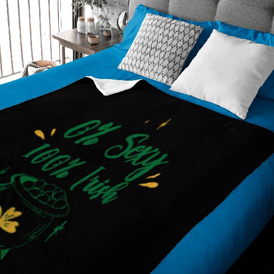 0 Percent Sexy 100 Percent Irish Gaelic Ireland Baby Blankets