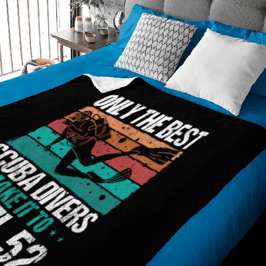 52 Scuba Diving Level 52 Year Diver Snorkeling Baby Blankets
