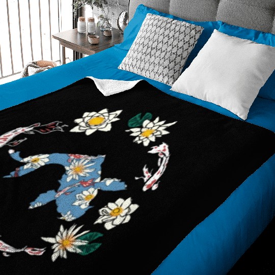 Koi Carp Japan Fish Colorful Pond Hobby Baby Blankets