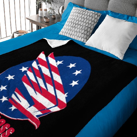 Patriotism USA Betsy Ross Flag Stars Stripes Eagle Baby Blankets