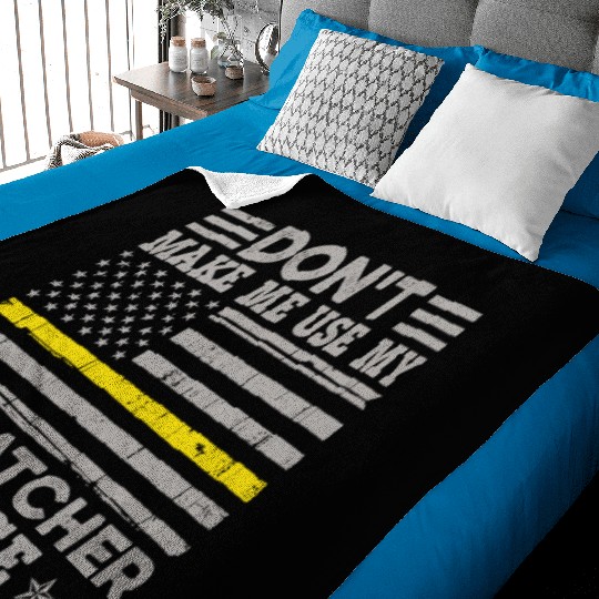 Don t Make Me Use My Dispatcher Voice Thin Baby Blankets