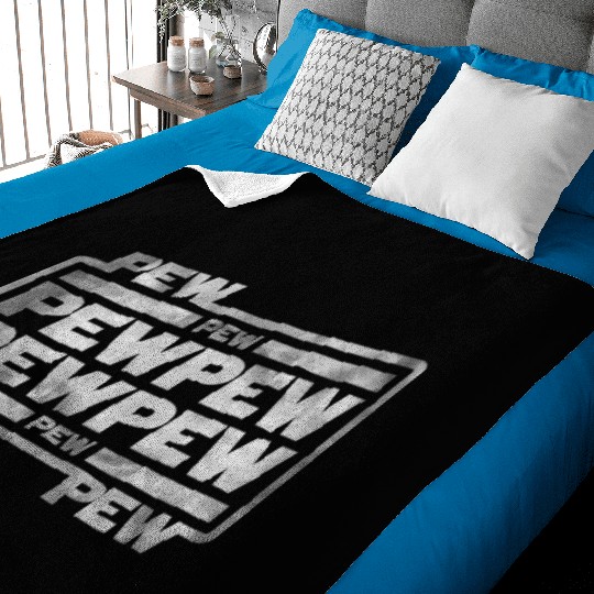 Pew Pew Pew Baby Blankets