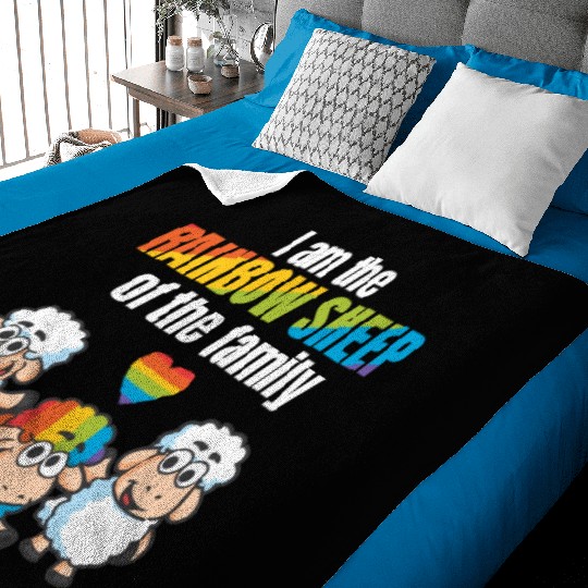 The Rainbow Sheep Of The LGBT Family Baby Blankets