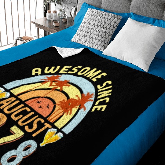 August 1978 Retro Baby Blankets