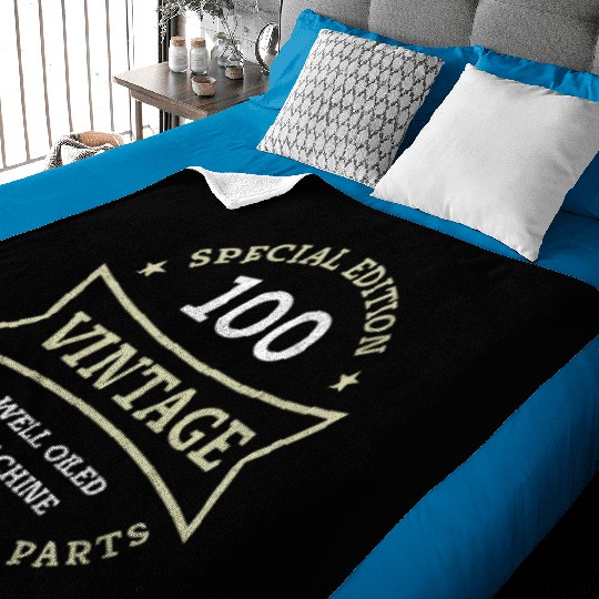 100 Year Old Born 1923 Vintage 100th Birthday Gift Baby Blankets