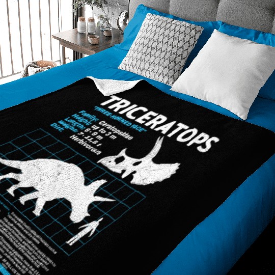 triceratops fact sheet Baby Blankets