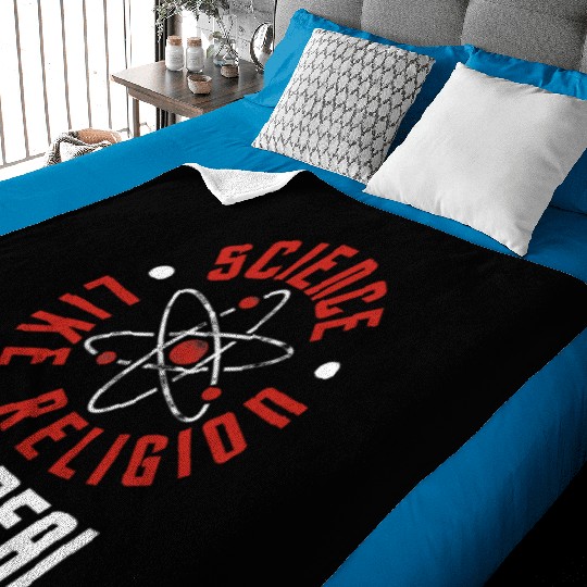 Science Like Religion But Real Atheism Humanist Baby Blankets