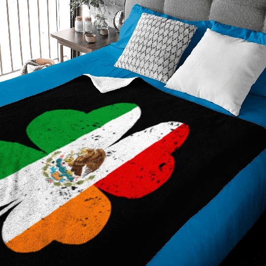 Irish Mexican Flag Mexico Ireland St Patrick's Day Baby Blankets