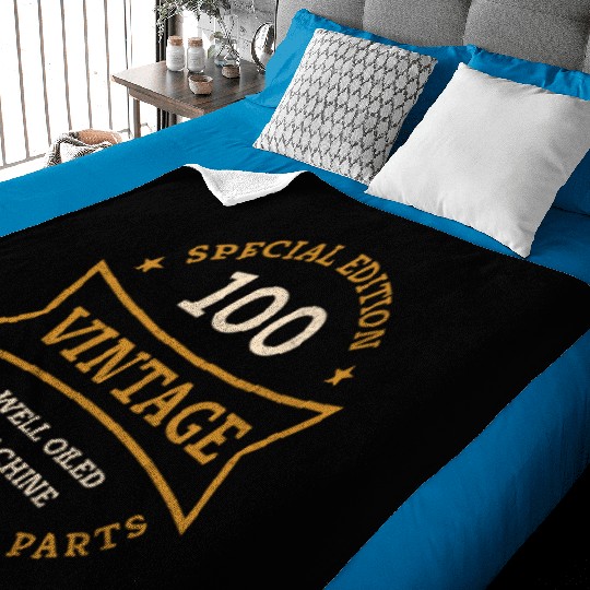 100 Year Old Born 1923 Vintage 100th Birthday Gift Baby Blankets