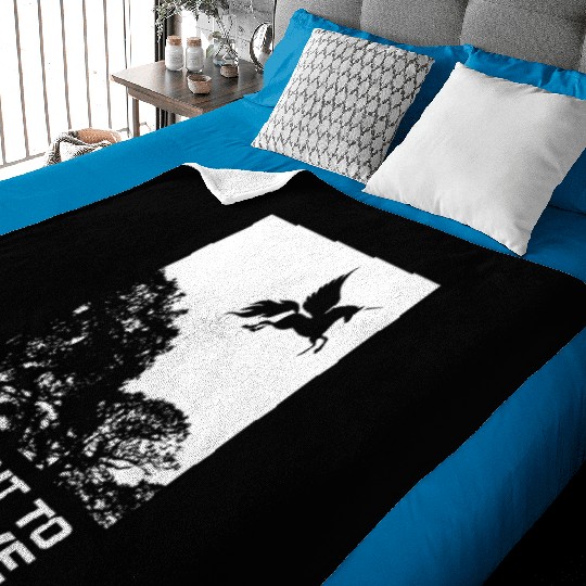 Unicorn I Want To Believe UAP Outfit Alien Ufo Baby Blankets