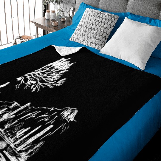 Vintage Western Cactus Desert Landscape Baby Blankets