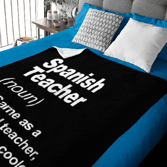 Spanish Teacher Definition Back To School 2023 Baby Blankets
