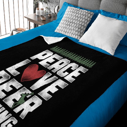 Buck Deer Hunting Hunter Vintage Baby Blankets