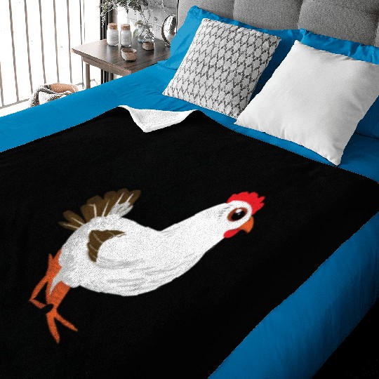 Life Is Better with Chickens Cartoon Funny Chick Baby Blankets