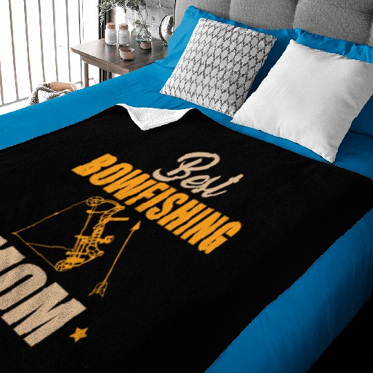 Best Bow Fishing Mom Baby Blankets