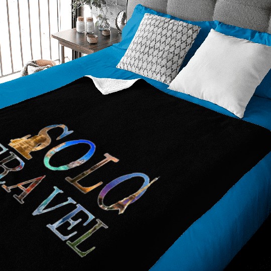 in love with solo travel, in all seasons Baby Blankets