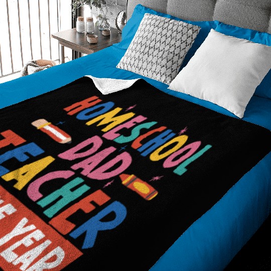 Homeschool Dad Teacher Of The Year Homeschooling Baby Blankets