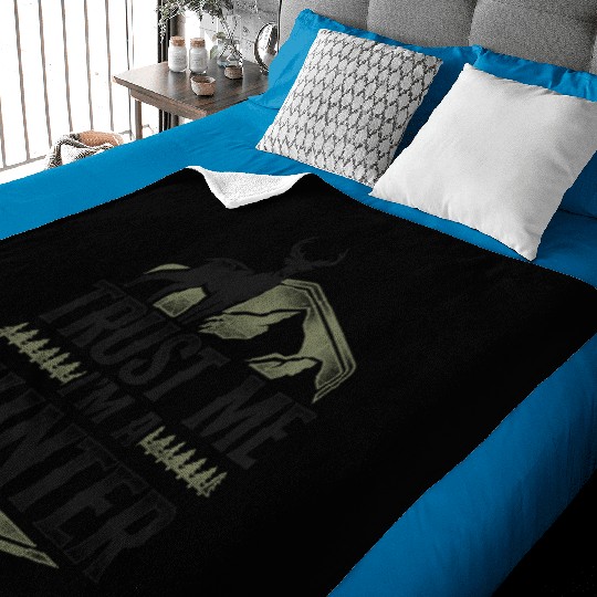 Buck Deer Hunting Hunter Vintage Baby Blankets