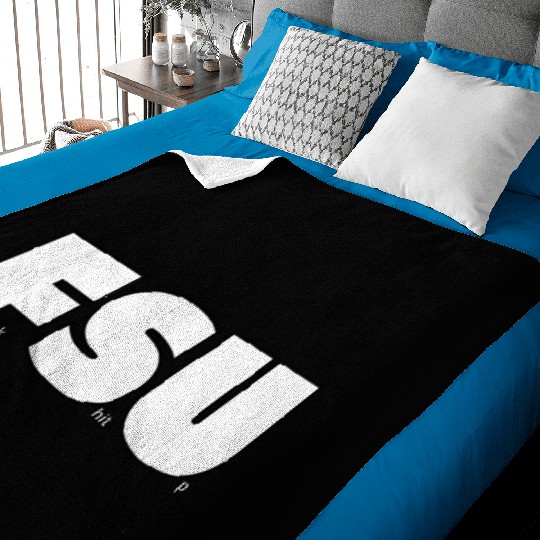 FSU Fuck Shit Up (Black Outlines) Baby Blankets