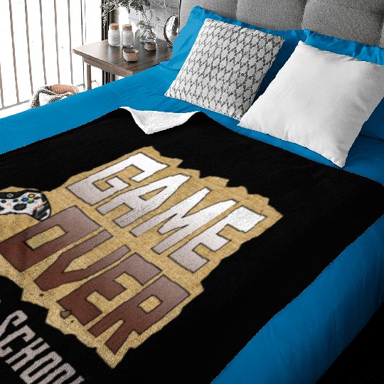 Game Over Back To School Baby Blankets
