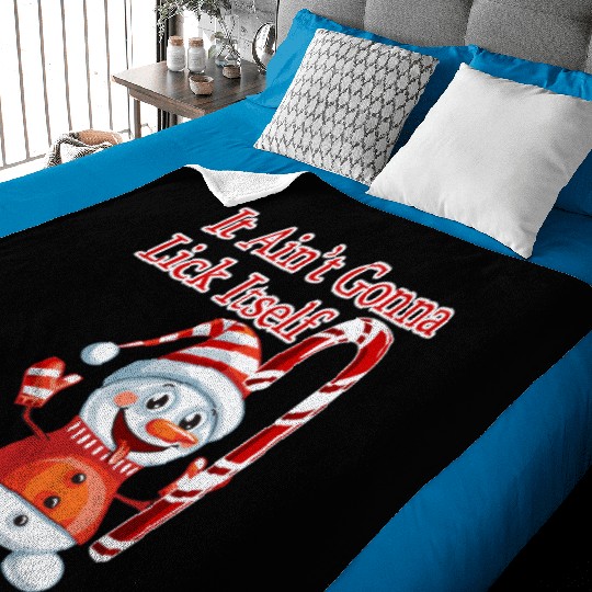 Christmas Holiday Candy Canes It'S Not Gonna Lick Baby Blankets