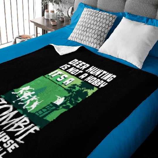 Buck Deer Hunting Hunter Zombie Baby Blankets