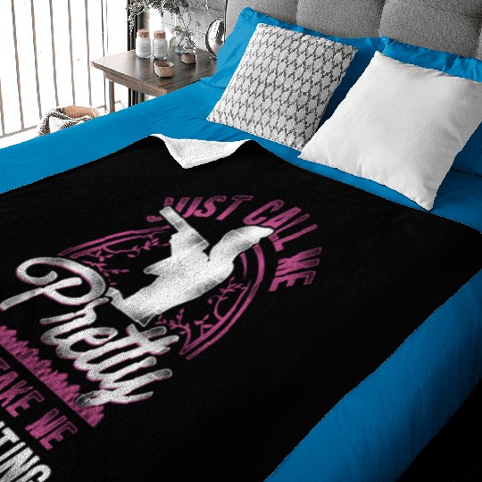 Buck Deer Hunting Hunter Girl Baby Blankets