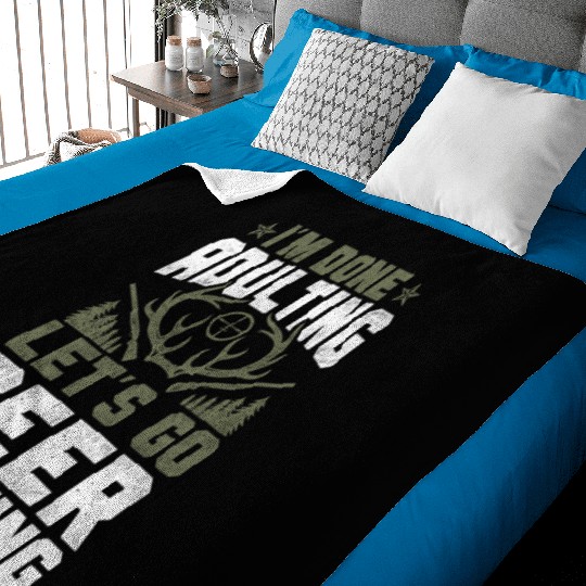 Buck Deer Hunting Hunter Vintage Baby Blankets