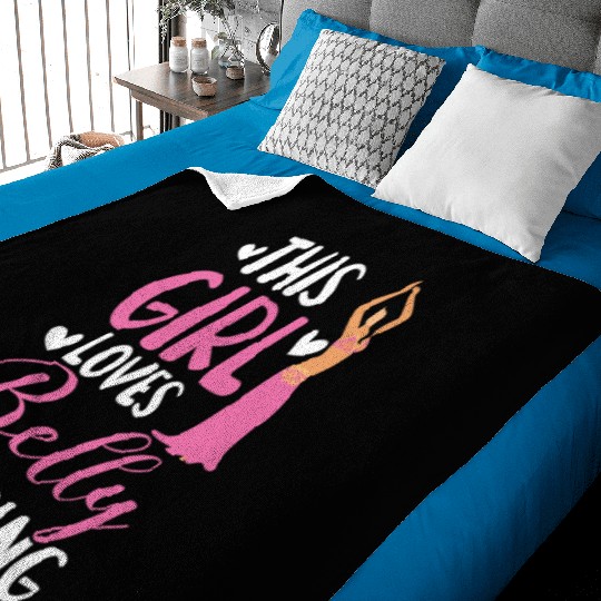 This Girl Loves Belly Dancing Shimmy Belly Dancer Baby Blankets